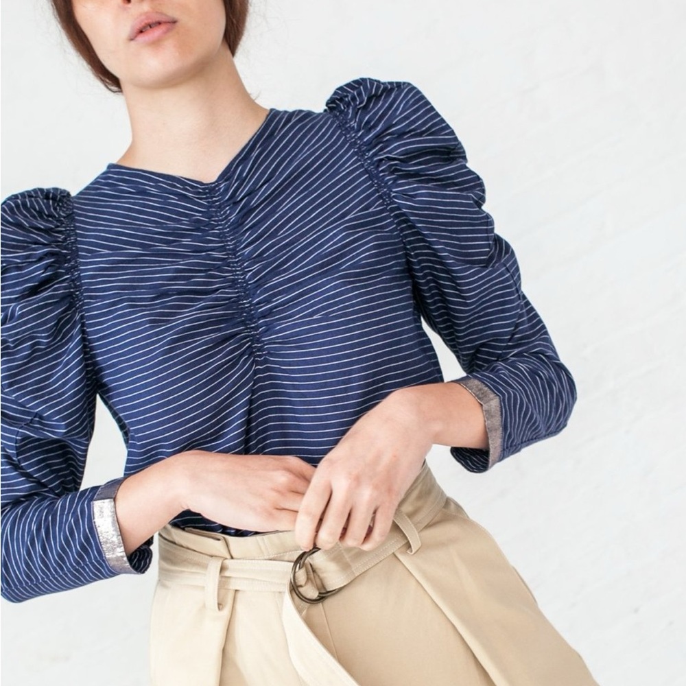 Ulla Johnson Posey Blouse in Midnight